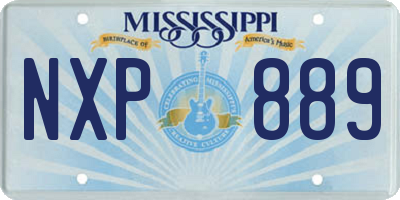 MS license plate NXP889