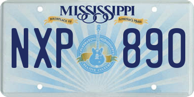 MS license plate NXP890