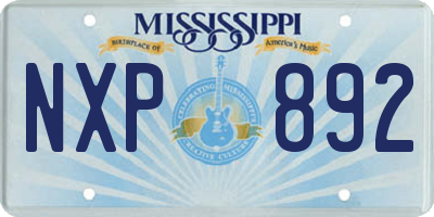 MS license plate NXP892