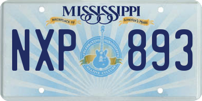 MS license plate NXP893