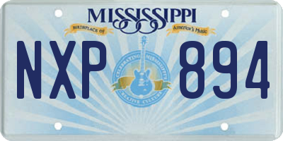 MS license plate NXP894