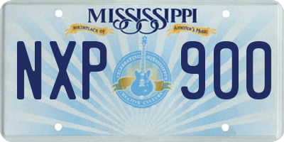MS license plate NXP900