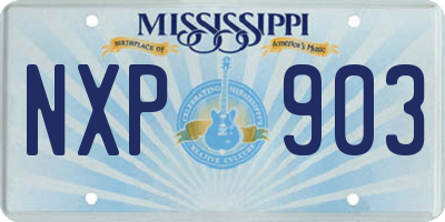 MS license plate NXP903