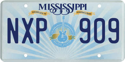 MS license plate NXP909