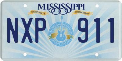 MS license plate NXP911