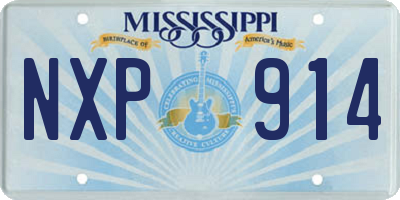MS license plate NXP914