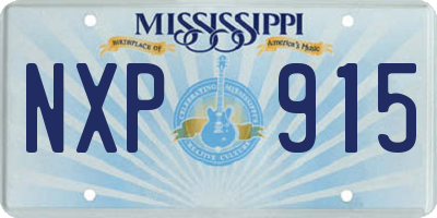 MS license plate NXP915