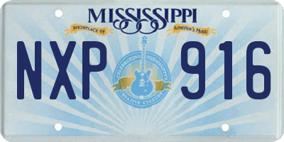 MS license plate NXP916