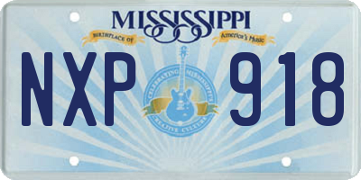 MS license plate NXP918