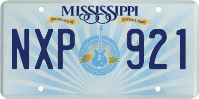 MS license plate NXP921