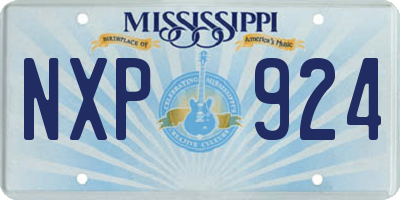 MS license plate NXP924