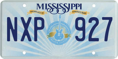 MS license plate NXP927