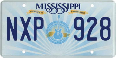 MS license plate NXP928