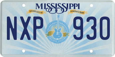 MS license plate NXP930