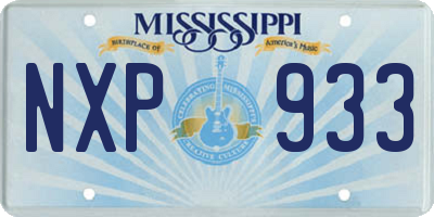 MS license plate NXP933