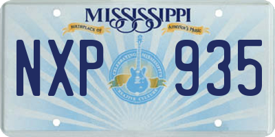 MS license plate NXP935