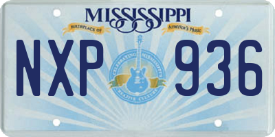 MS license plate NXP936