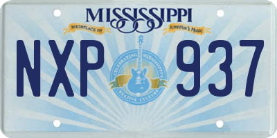 MS license plate NXP937