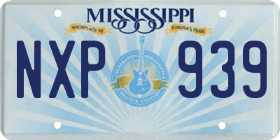 MS license plate NXP939