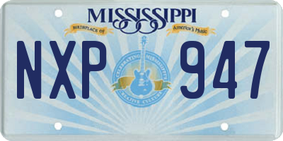 MS license plate NXP947