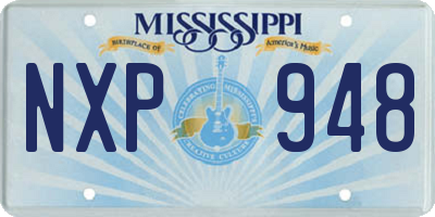 MS license plate NXP948