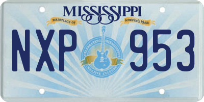MS license plate NXP953