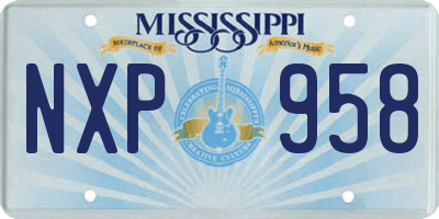 MS license plate NXP958