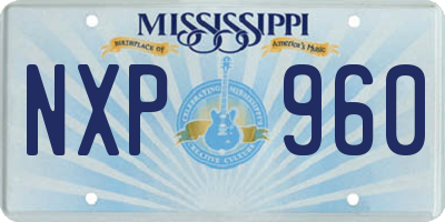 MS license plate NXP960