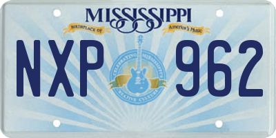 MS license plate NXP962
