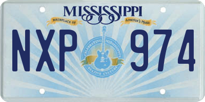 MS license plate NXP974