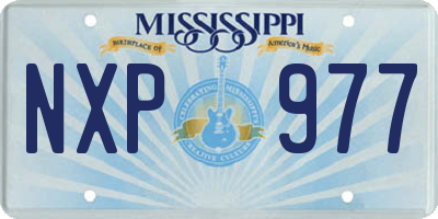 MS license plate NXP977
