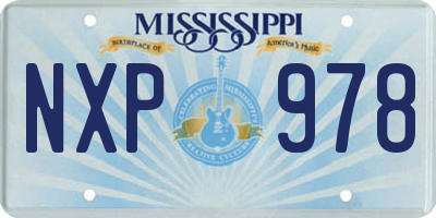 MS license plate NXP978