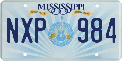 MS license plate NXP984