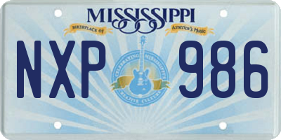 MS license plate NXP986
