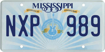 MS license plate NXP989