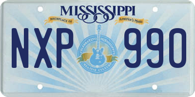 MS license plate NXP990
