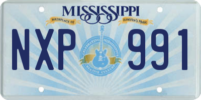 MS license plate NXP991