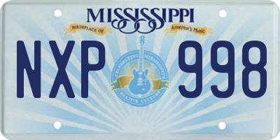 MS license plate NXP998