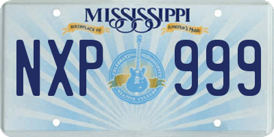 MS license plate NXP999