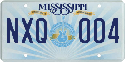 MS license plate NXQ004