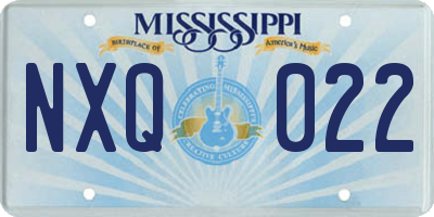 MS license plate NXQ022