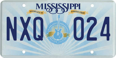 MS license plate NXQ024