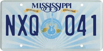 MS license plate NXQ041