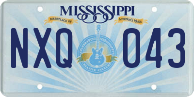 MS license plate NXQ043