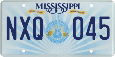 MS license plate NXQ045