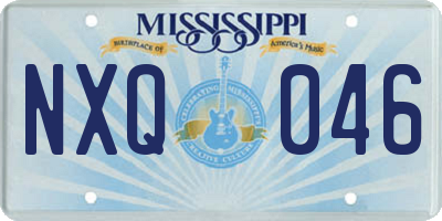 MS license plate NXQ046