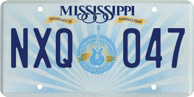 MS license plate NXQ047