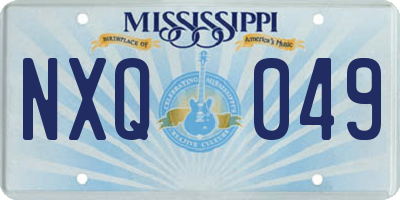 MS license plate NXQ049