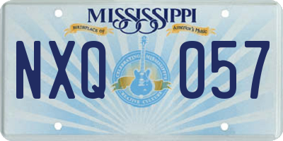MS license plate NXQ057