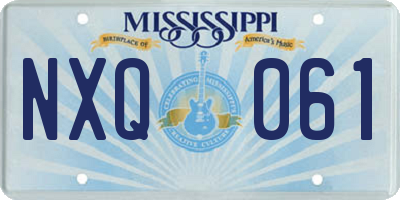 MS license plate NXQ061